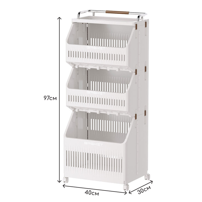 Multi Layer Laundry Basket, Multifunctional Trolley For Kitchen And Bathroom, Moveable Trolley For Living Room Multi Layer Laundry Basket, Multifunctional Trolley For Kitchen And Bathroom, Moveable Trolley For Living Room